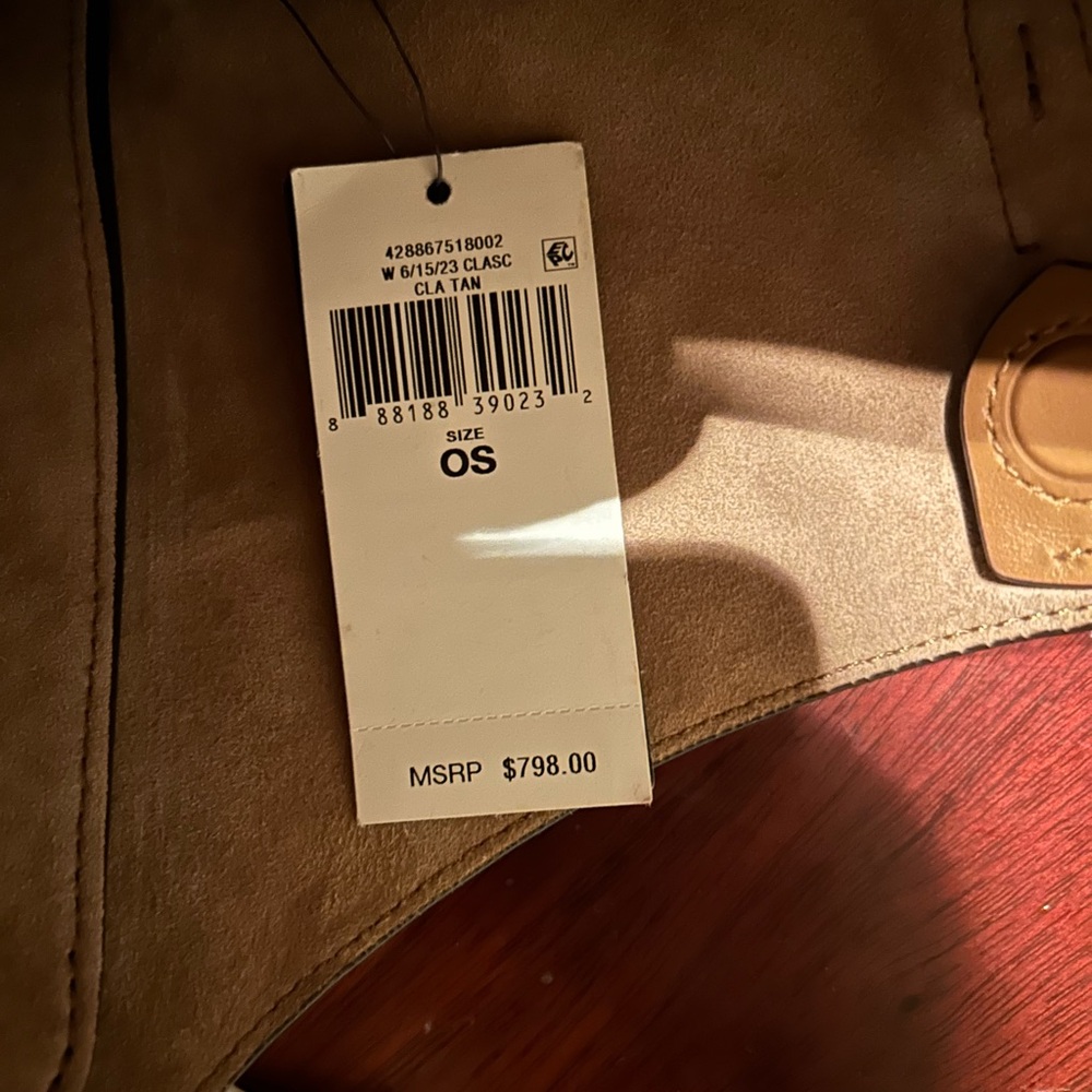 Ralph Lauren Cognac Leather Hobo Shoulder Bag - Picture 8 of 9